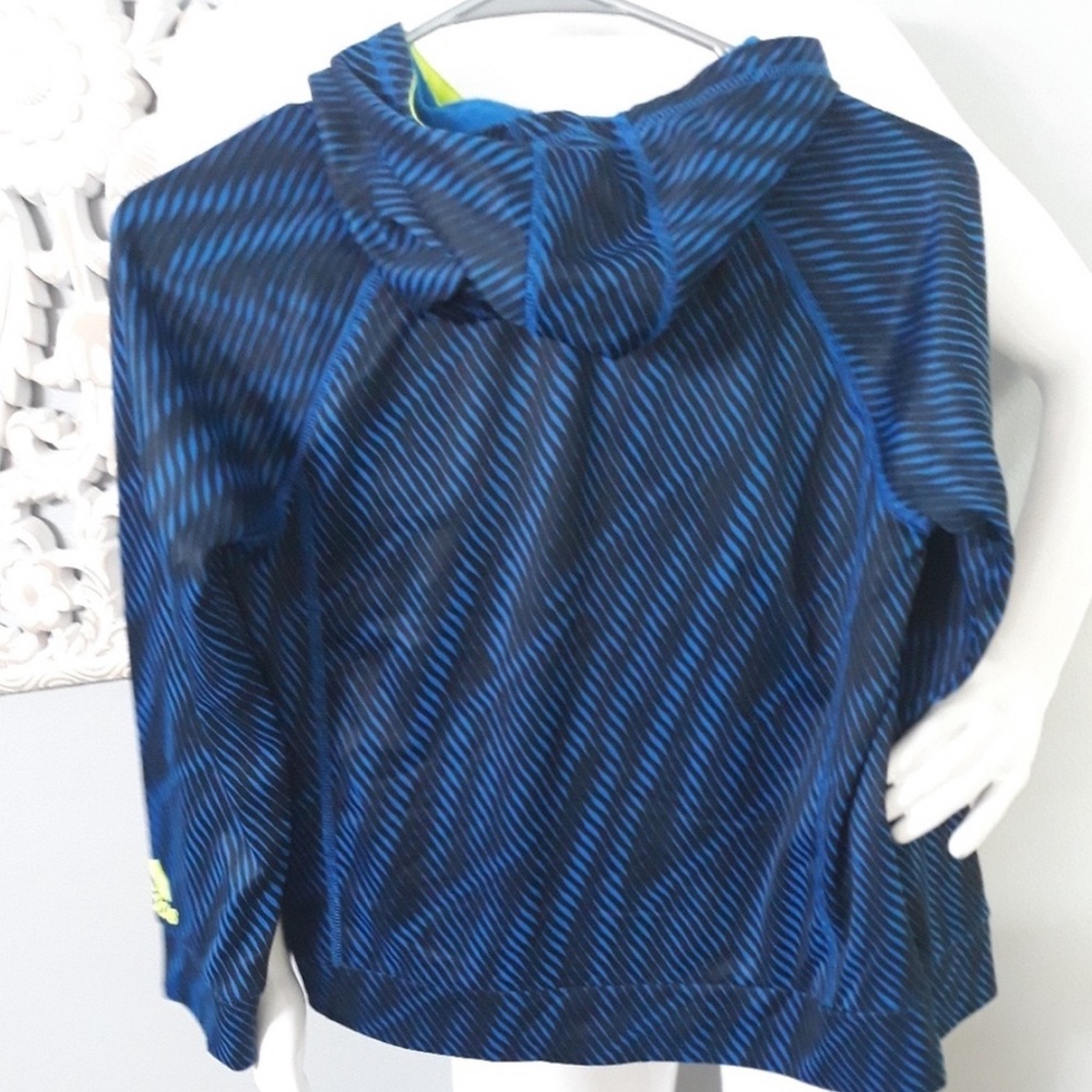 •UNIQUE BLUE ADIDAS DRI-FIT HOODIE S 8• LIKE NEW• - Picture 2 of 5